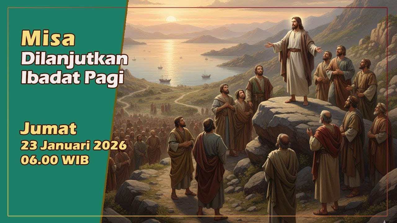 MISA DILANJUTKAN IBADAT PAGI, JUMAT PEKAN BIASA II, 23 JANUARI 2026, 06.00 WIB