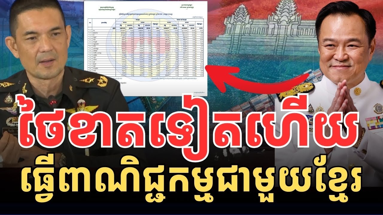ថៃខាតទៀតហើយ ពាណិជ្ជកម្មជាមួយខ្មែរ