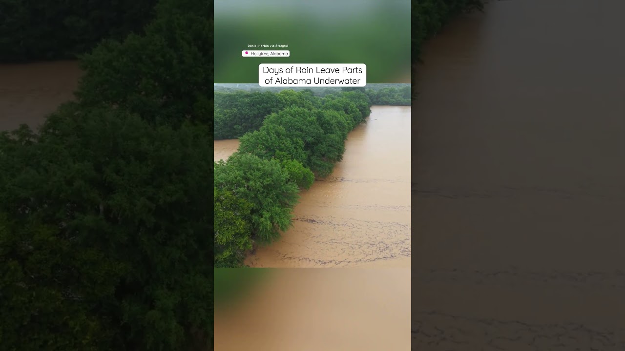 Drone Captures Widespread Flooding in Alabama