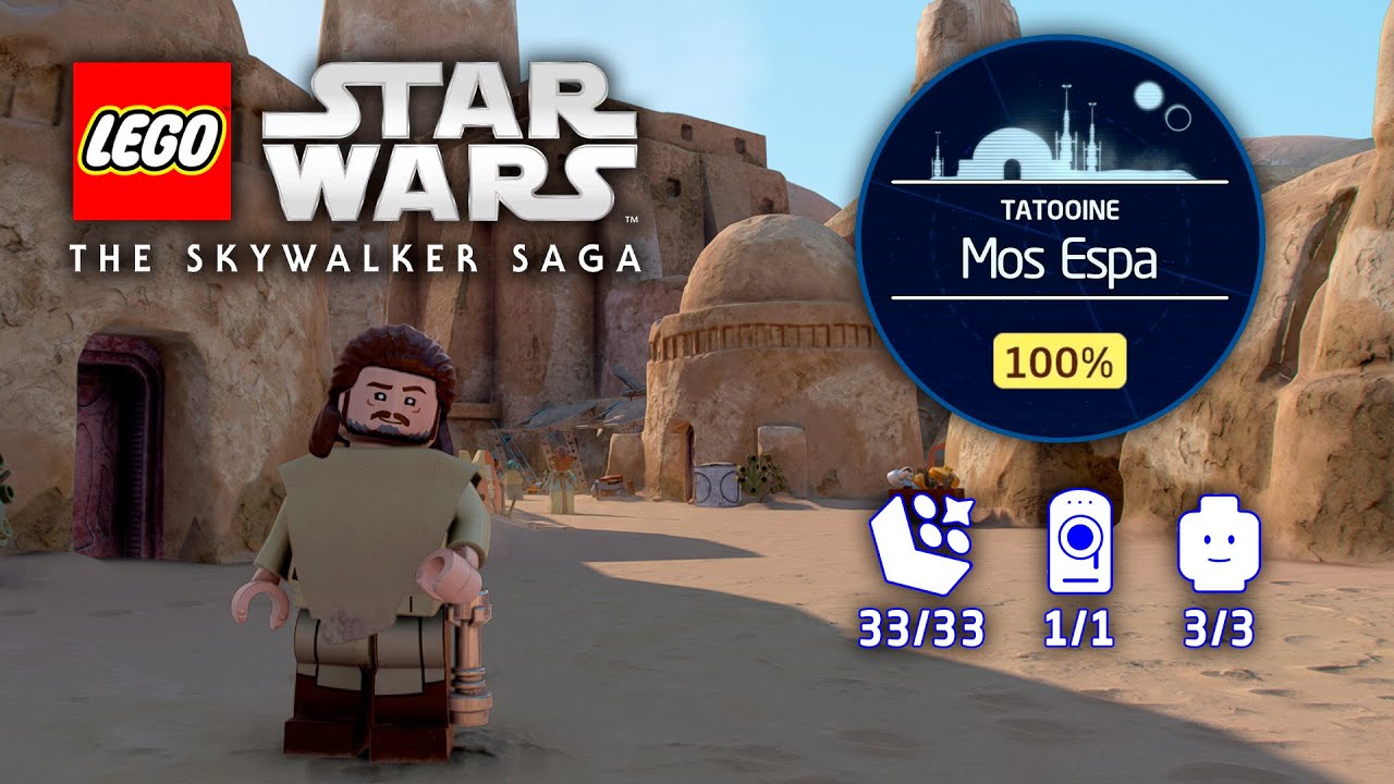 [Guía 100%] LEGO Star Wars The Skywalker Saga - Tatooine, Mos Espa - Todos los coleccionables