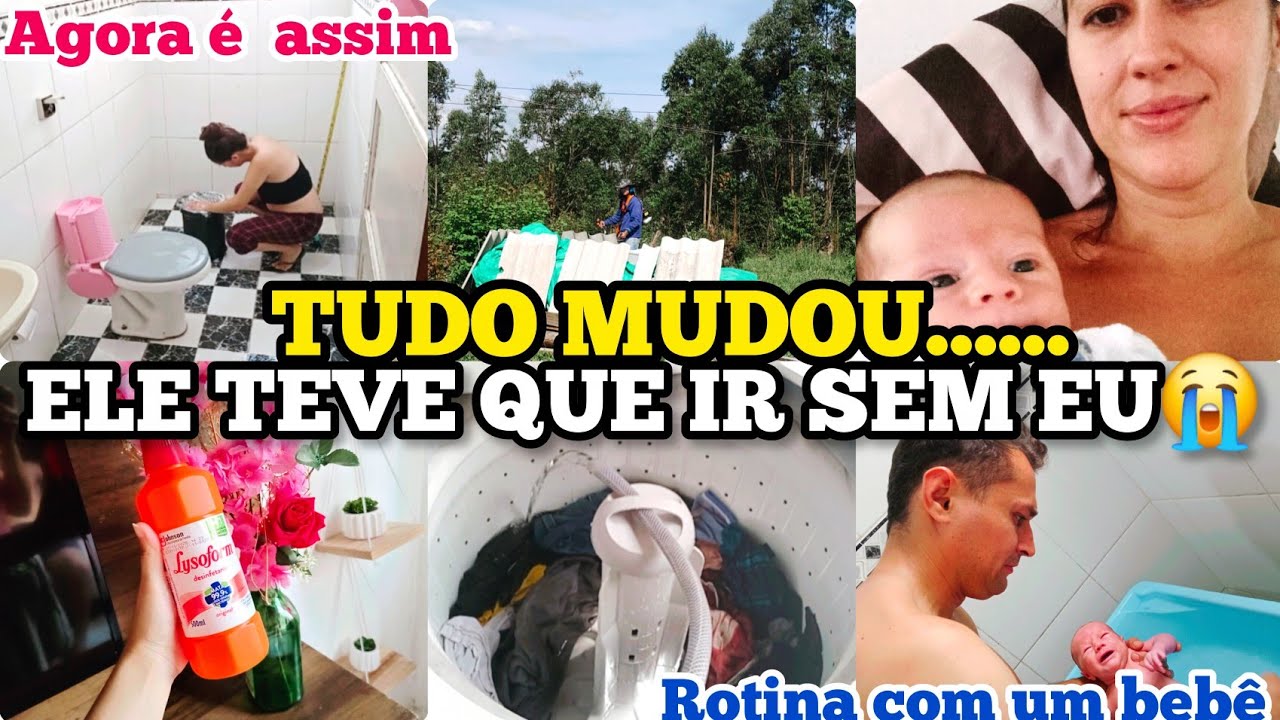 ELE TEVE QUE IR SEM EU 😭 TUDO MUDOU DEPOIS DO MEU PARTO NORMAL/ 1° FAXINA PESADA POS-PARTO 