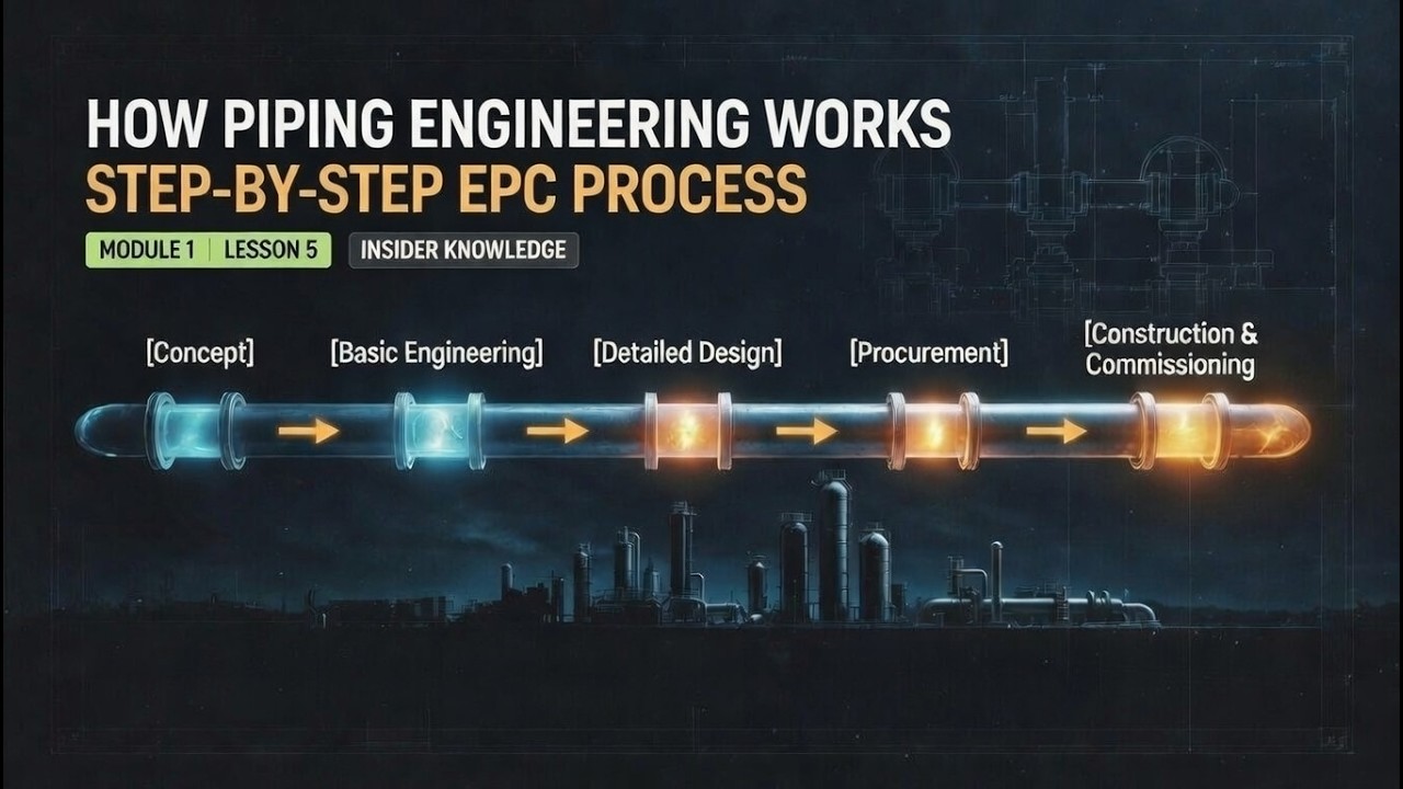 How EPC Projects Work | Piping Engineering Workflow from FEED to Commissioning Explained
