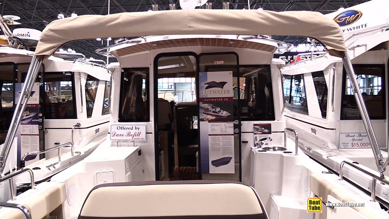 2015 Cutwater 28 Motor Boat - Walkaround - 2015 New York Boat Show