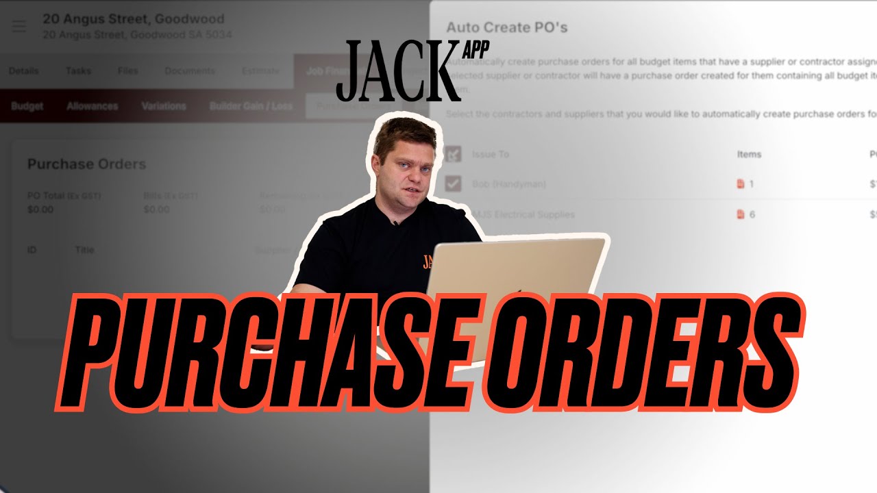 Walkthrough | Purchase Orders | JACK App