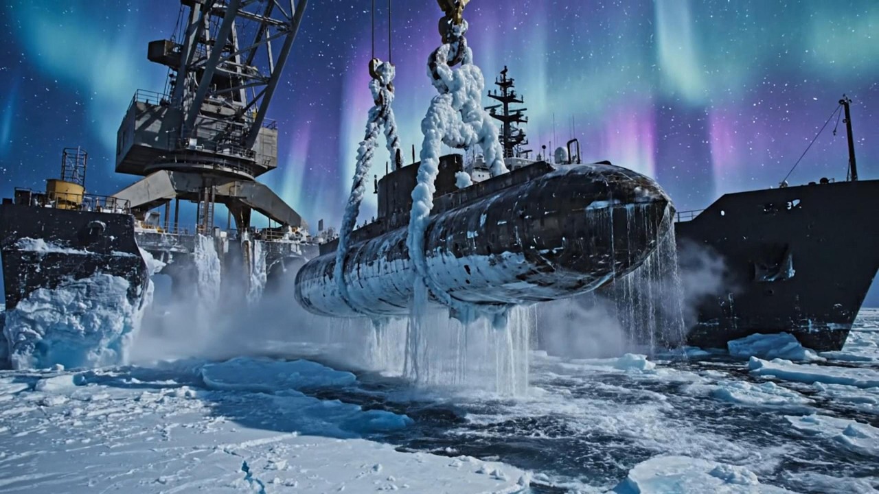 Excavation and salvage of a Cold War-era nuclear-tipped submarine from the Arctic.