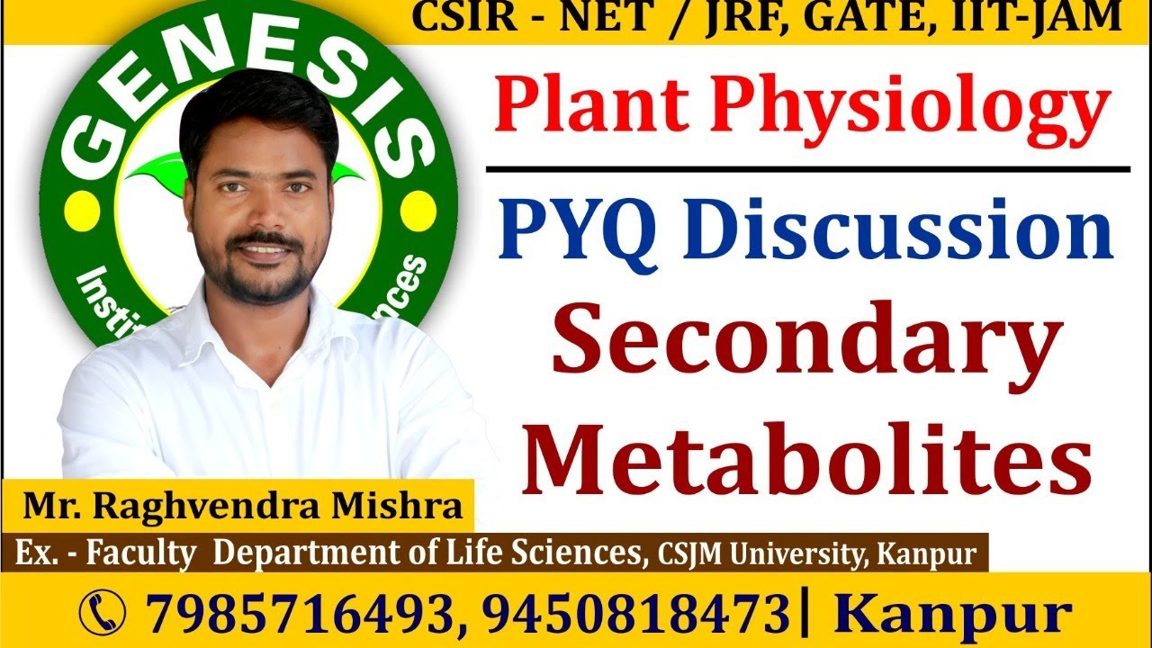 PYQ Secondary Metabolites |Plant physiology | CSIR NET/JRF | GATE | Life science | ICMR| IITJAM