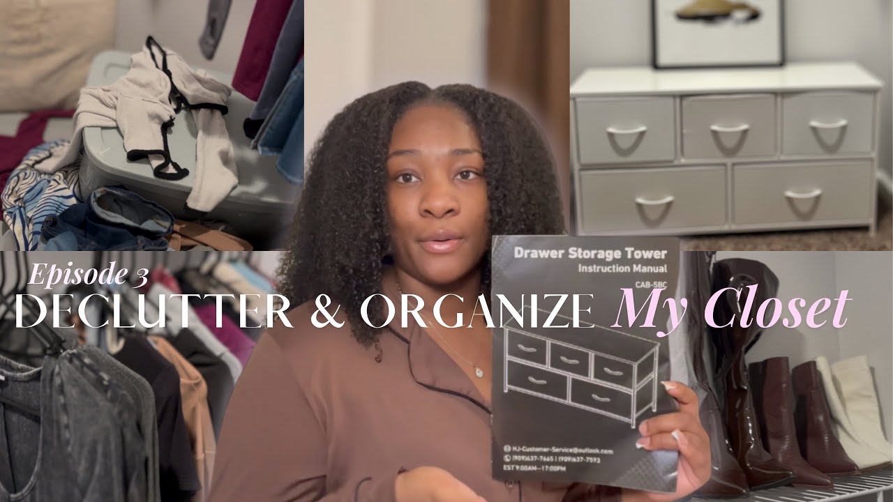 Declutter & Organize My Closet | Wardrobe Refresh |Tiktok Dresser| Small Closet  EP.3