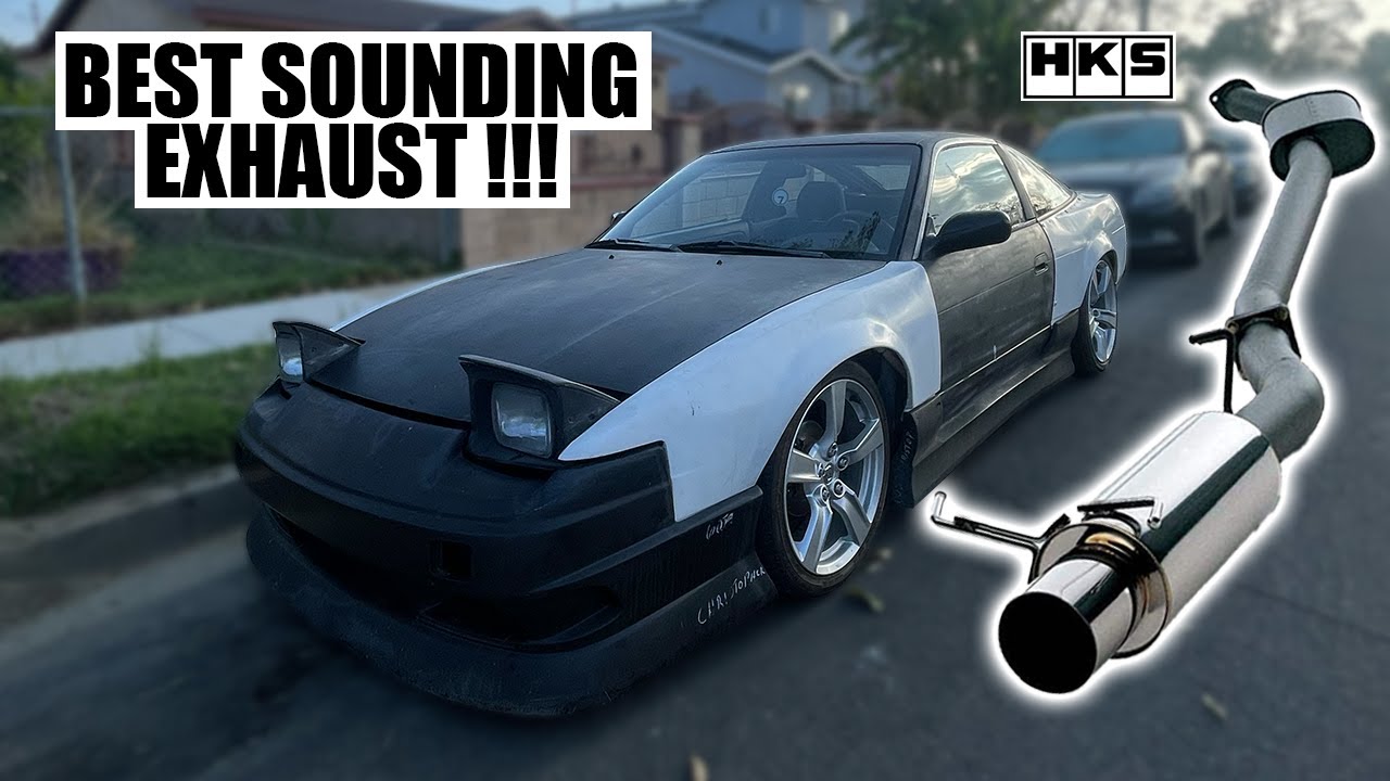 240sx HKS Hi Power Exhaust and ISR Header Install !!!