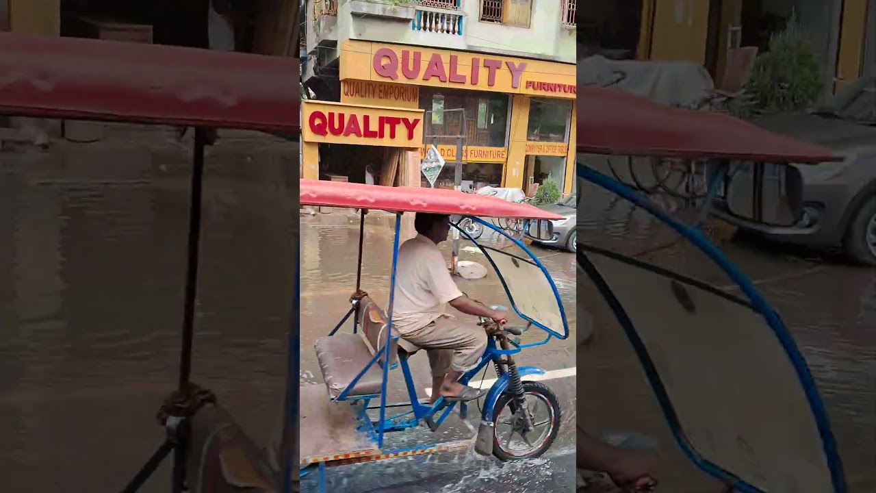 rainy day #kolkata #baranagar #dunlop #india #heavyrain #waterlogging #mainroad #travel #tmc #usa