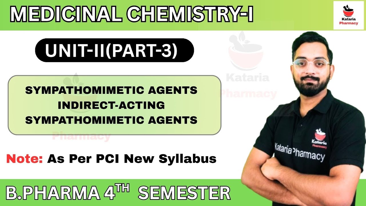 DRUGS ACTING ON AUTONOMIC NERVOUS SYSTEM | MEDICINAL CHEMISTRY-I | UNIT-II(PART-3) | B.Pharm 4th Sem