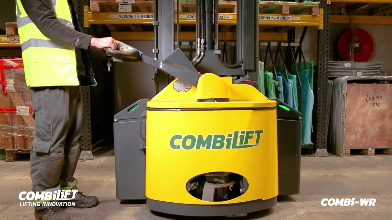 Combilift – COMBI-WR – First purpose built pedestrian reach stacker – operating in VNA Aisles