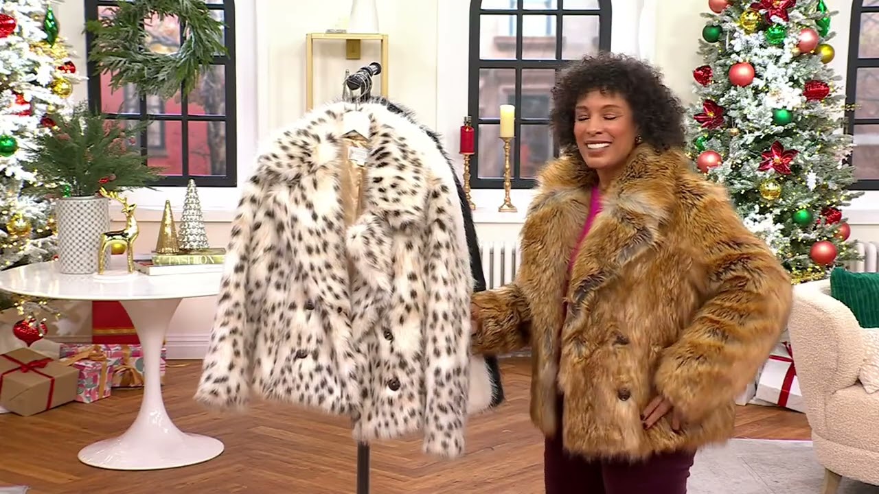 Donna Salyers Fabulous Furs Sofia Swish Faux Fur Coat on QVC