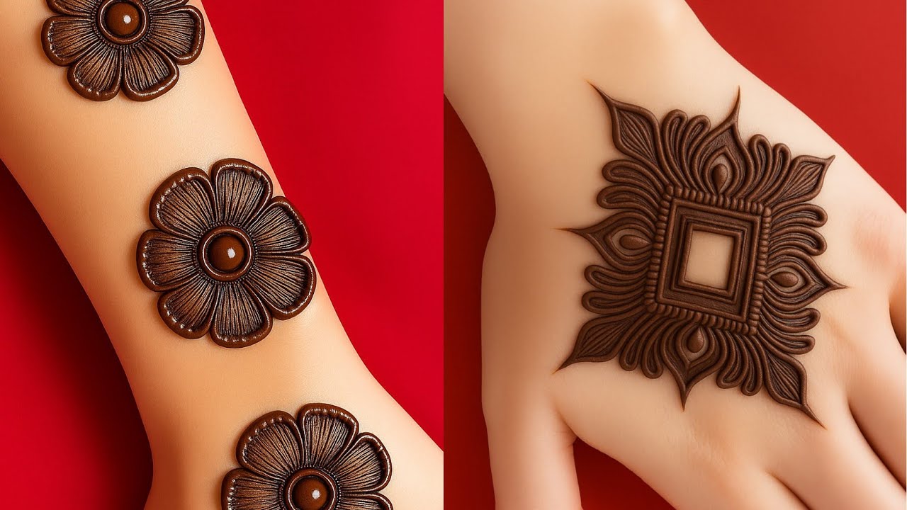 Back side mehndi designs simple and easy  shadi special mehndi |simple mehendi|cone  design|mehandi 