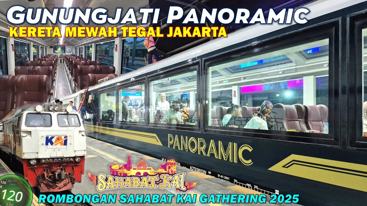 KERETA TERMEWAH TEGAL JAKARTA !! Naik KA Gunungjati Panoramic, Rombongan Sahabat KAI Gathering 2025