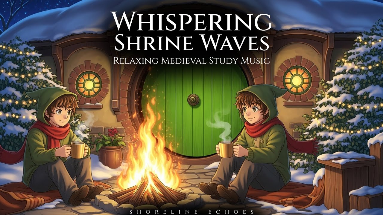 Whispering Shrine Waves Ghibli Vibe | Fantasy Medieval Ambience