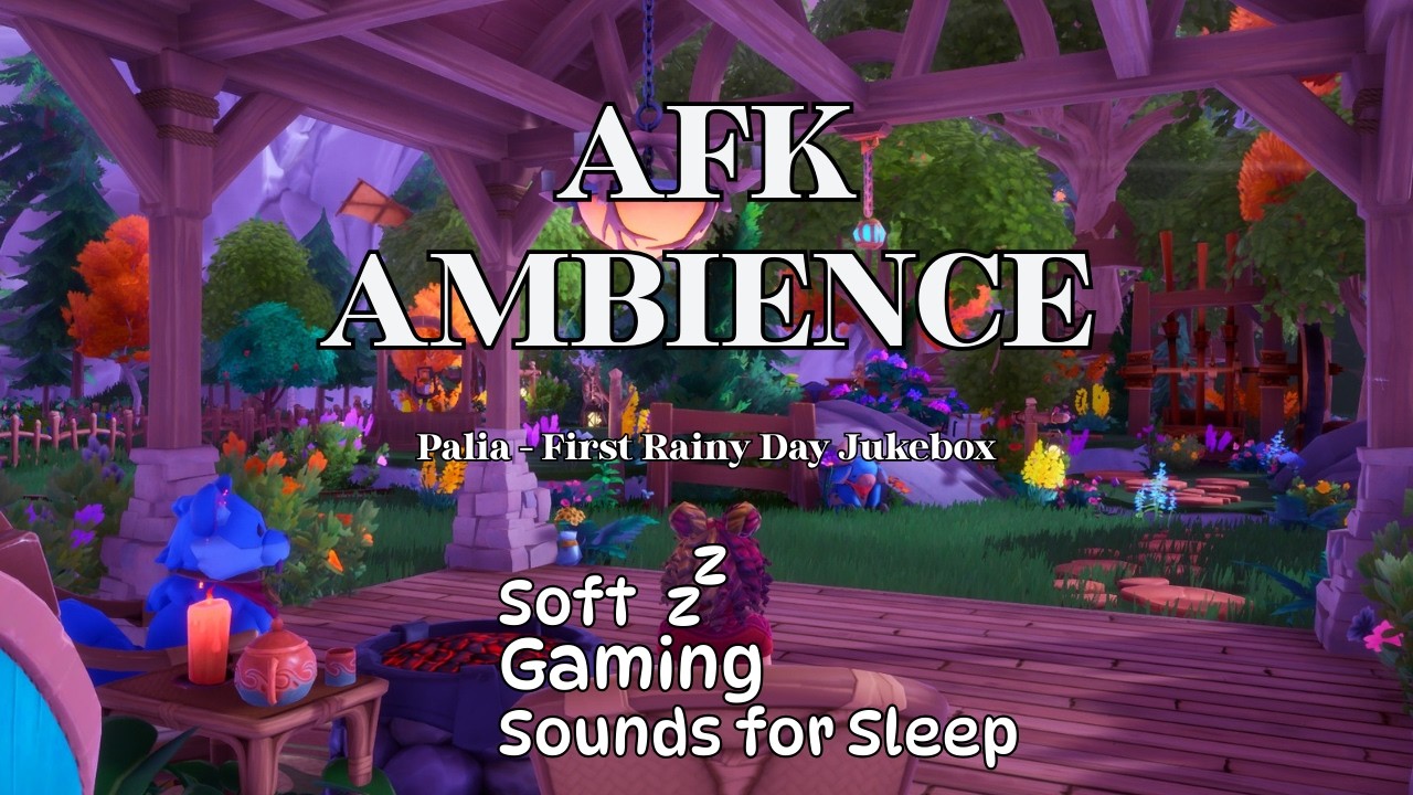Palia AFK | ASMR, No Talking, Just Cozy Sounds (First Rainy Day Jukebox)