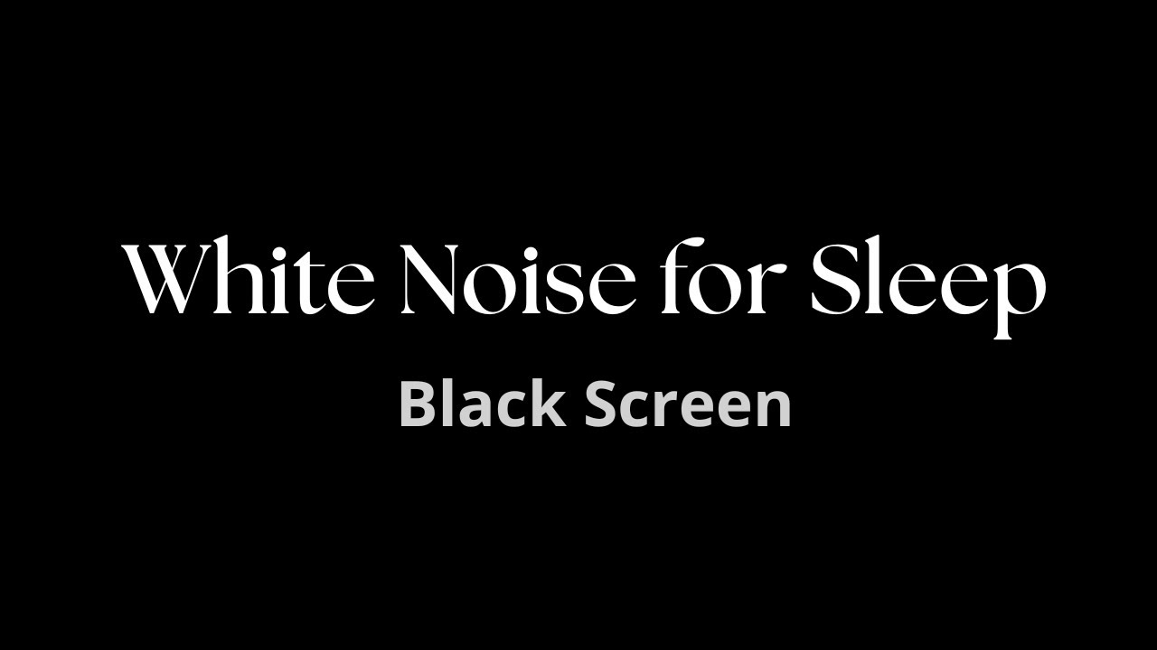 White Noise for Sleep | Black Screen | 2 Hours
