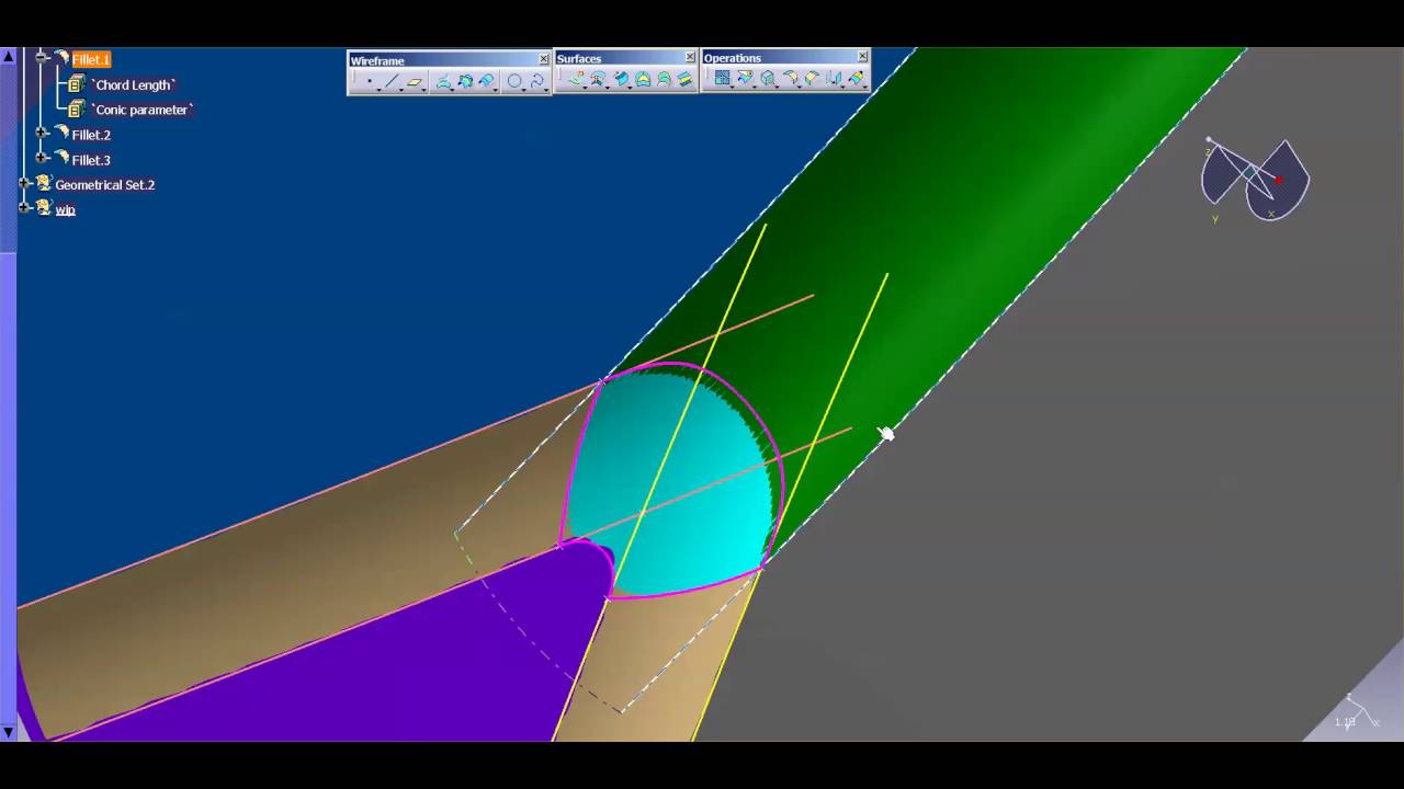 Class A Surface Corner - Alternate Method: Catia V5 | Catia V6