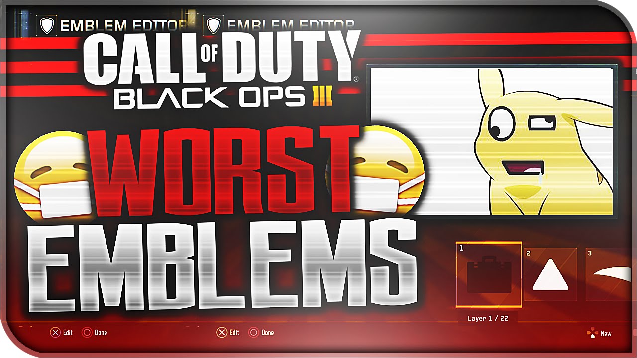 WORST EMBLEMS EVER! - Superior tries the Emblem Editor! (Black Ops 3 Emblems)