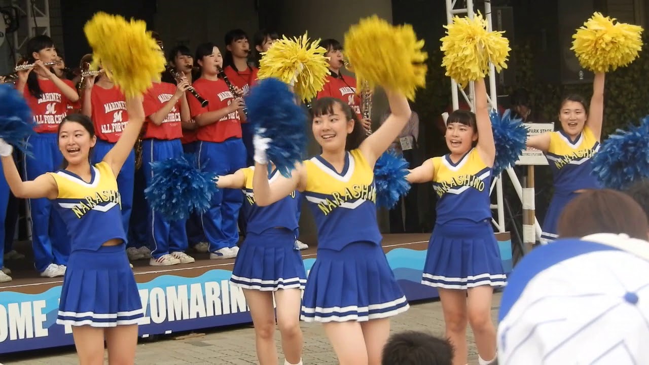習志野高校ブラスバンドとチア　ステージパフォーマンス