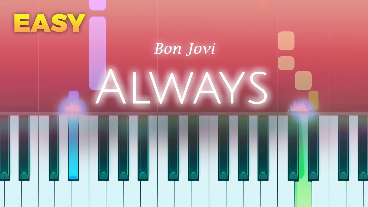Bon Jovi - Always - EASY Piano TUTORIAL by Piano Fun Play
