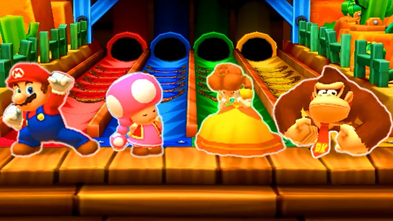 【マリオパーティスターラッシュ】ミニゲームマリオ VsキノピコVsドンキーコングVsデイジー(最強CPU｢たつじん」)