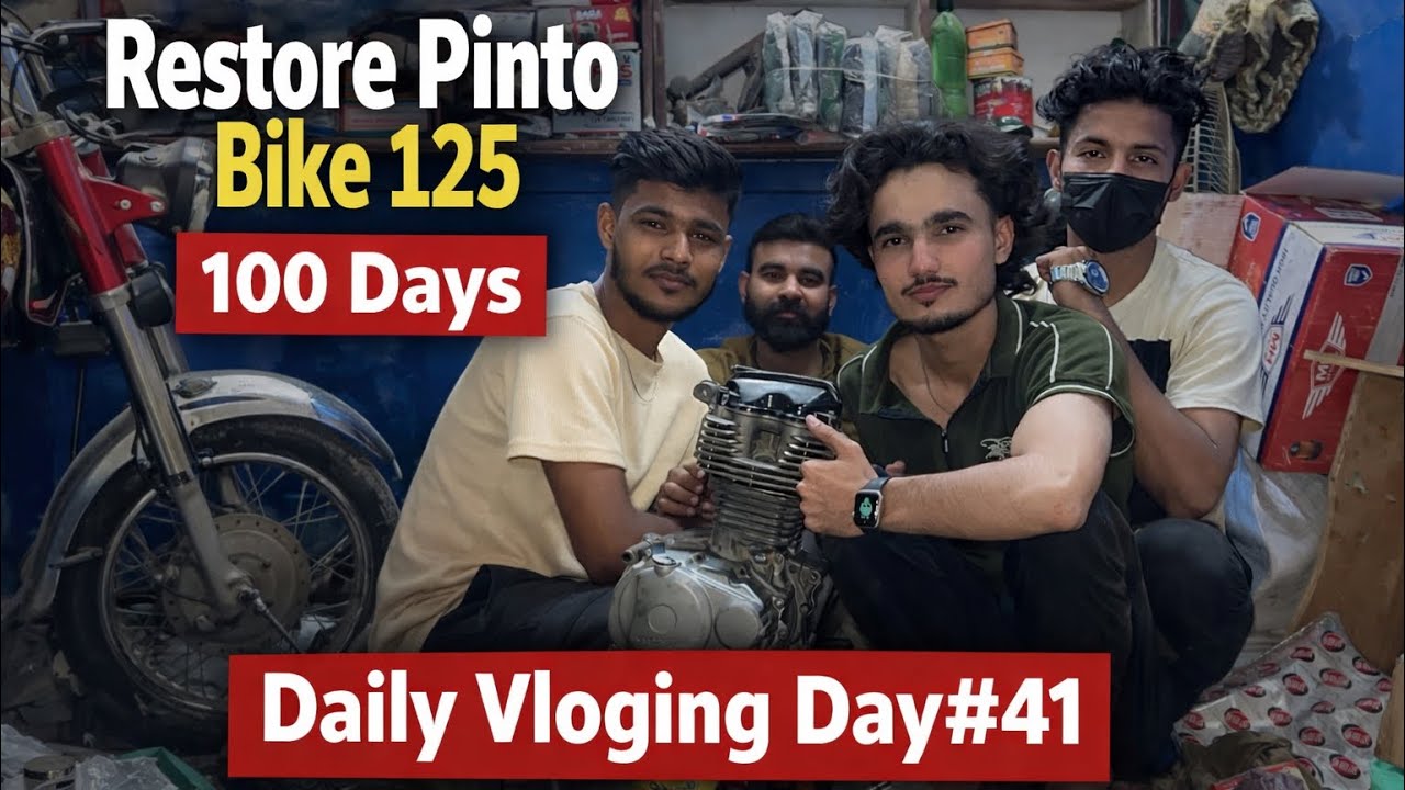 Pinto 125 Bike Restoration Start | Engine Work 🔧 Day 41 | 100 Days Challenge🔥