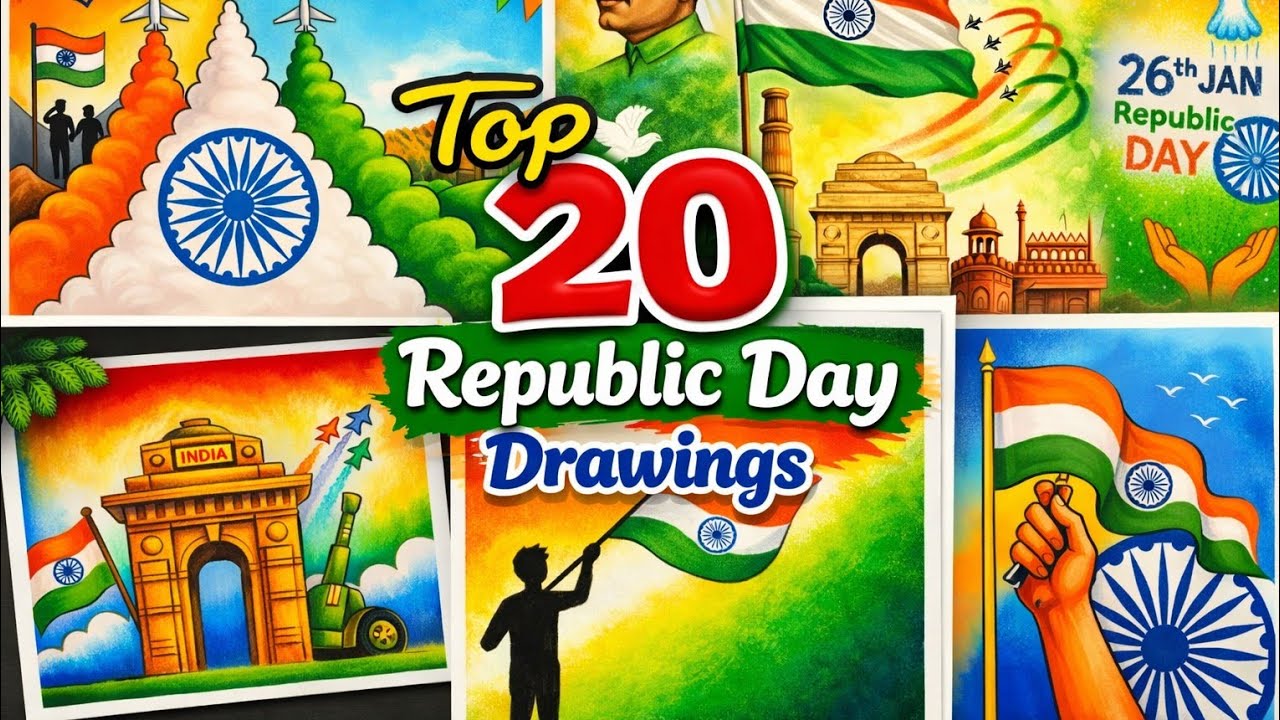Very unique & beautiful republic day drawing | republic day drawing | happy independence day drawing