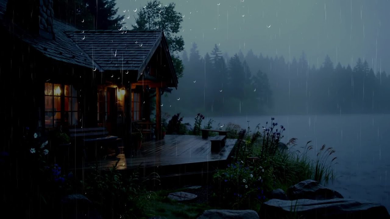 No Ads Rain Sounds for Sleeping - ASMR Rain and Thunder Sounds For Sleeping, Relaxing #DOS90