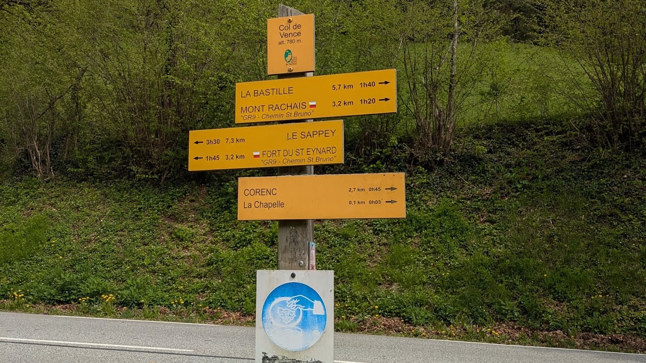 Col de Vence , Mont Rachais, Bastille, Gr09 La Chartreuse Grenoble