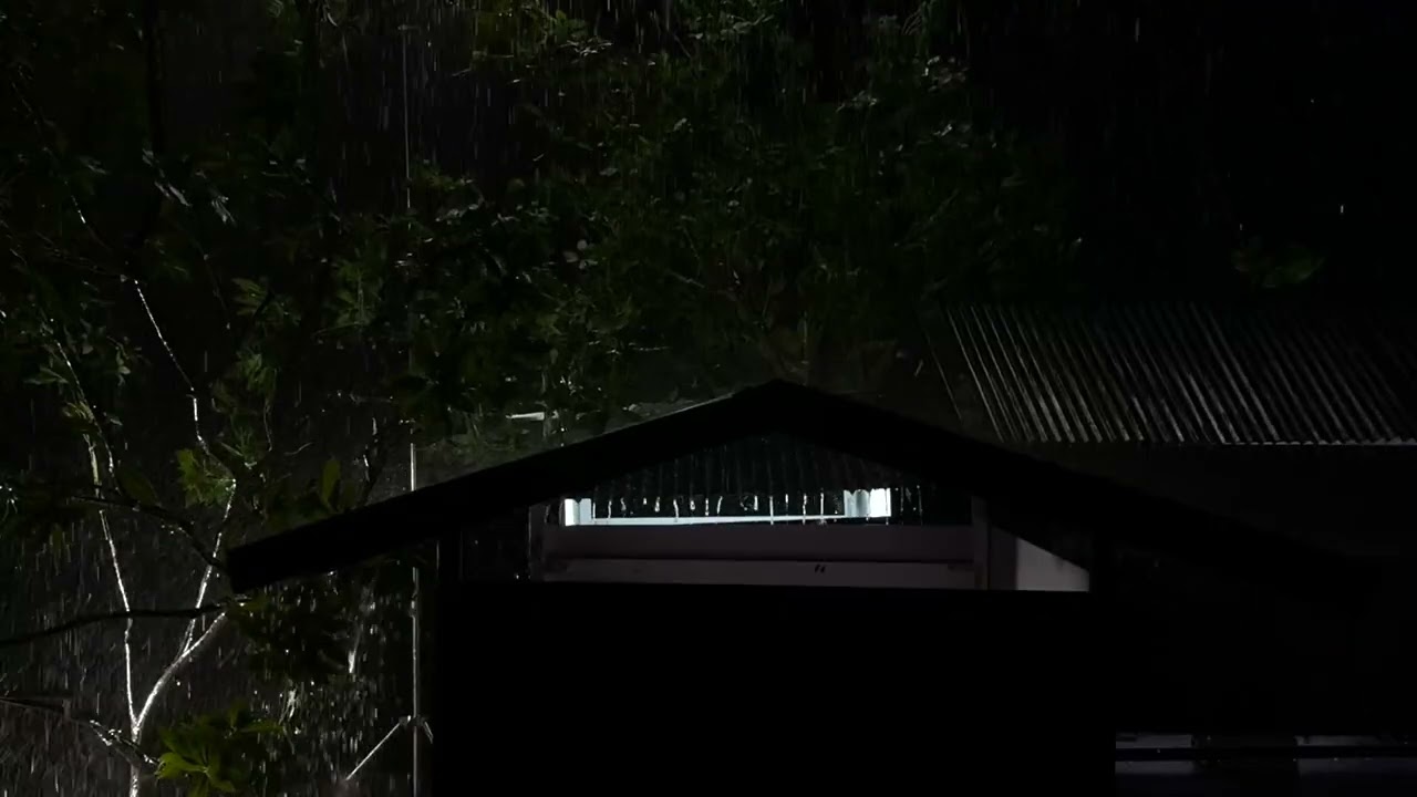 No Ads Rain Sounds for Sleeping - ASMR Extreme Rain On Tin Roof for Chronic Insomnia Relief
