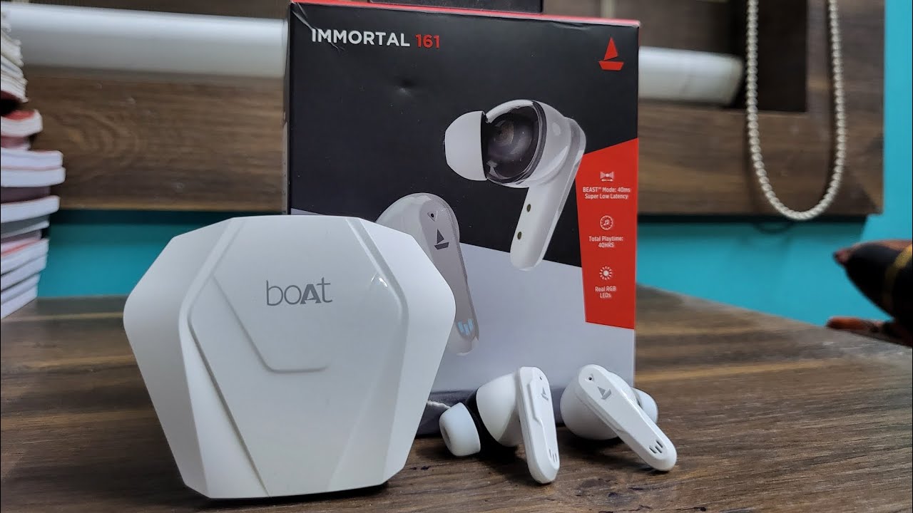 boAt immortal 161 with beast mode ( 40ms low latency), 40hours playback & RGB LEDs Bluetooth Headset
