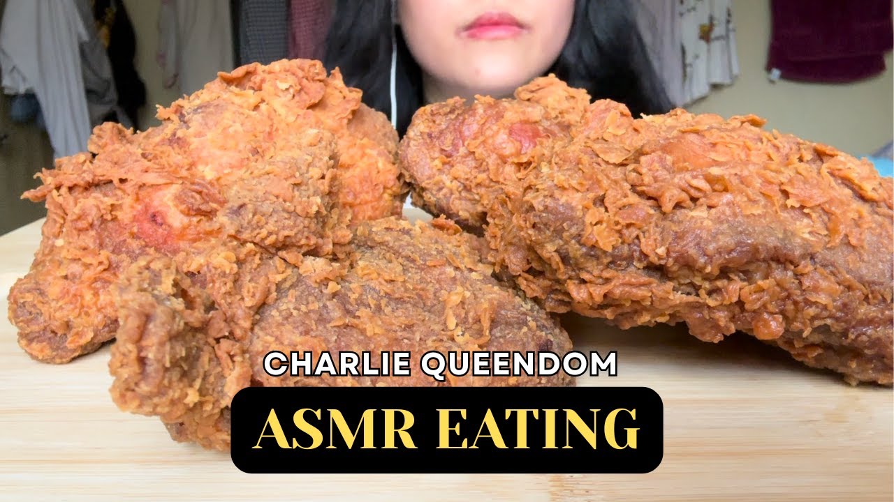 ASMR Eating: Popeyes Spicy Chicken | Charlie Queendom