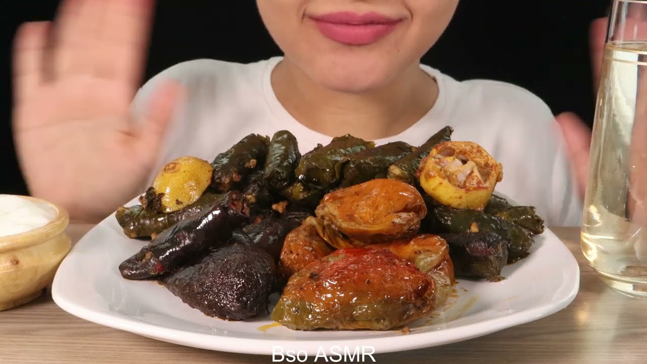 SARMA, DOLMA, YOĞURT ASMR (GRAPE LEAVES) | TÜRK ASMR | TÜRKÇE ASMR | EATING SHOW