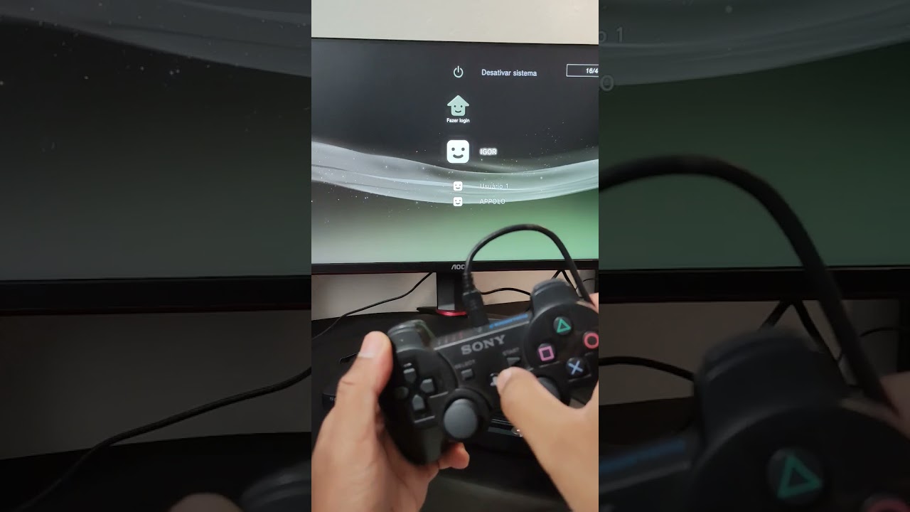 Como Conectar Um Controle No PS3 A primeira Vez! #shorts #PS3 #controleps3