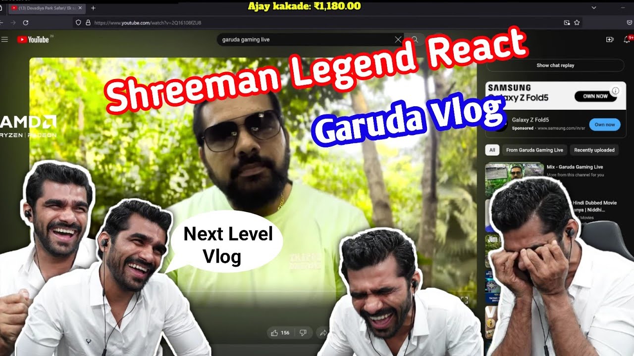 Shreeman Legend React Garuda Vlog 🤣 || Full Funny Video 😂 || #shreemanlegend #bhandhilki #rection
