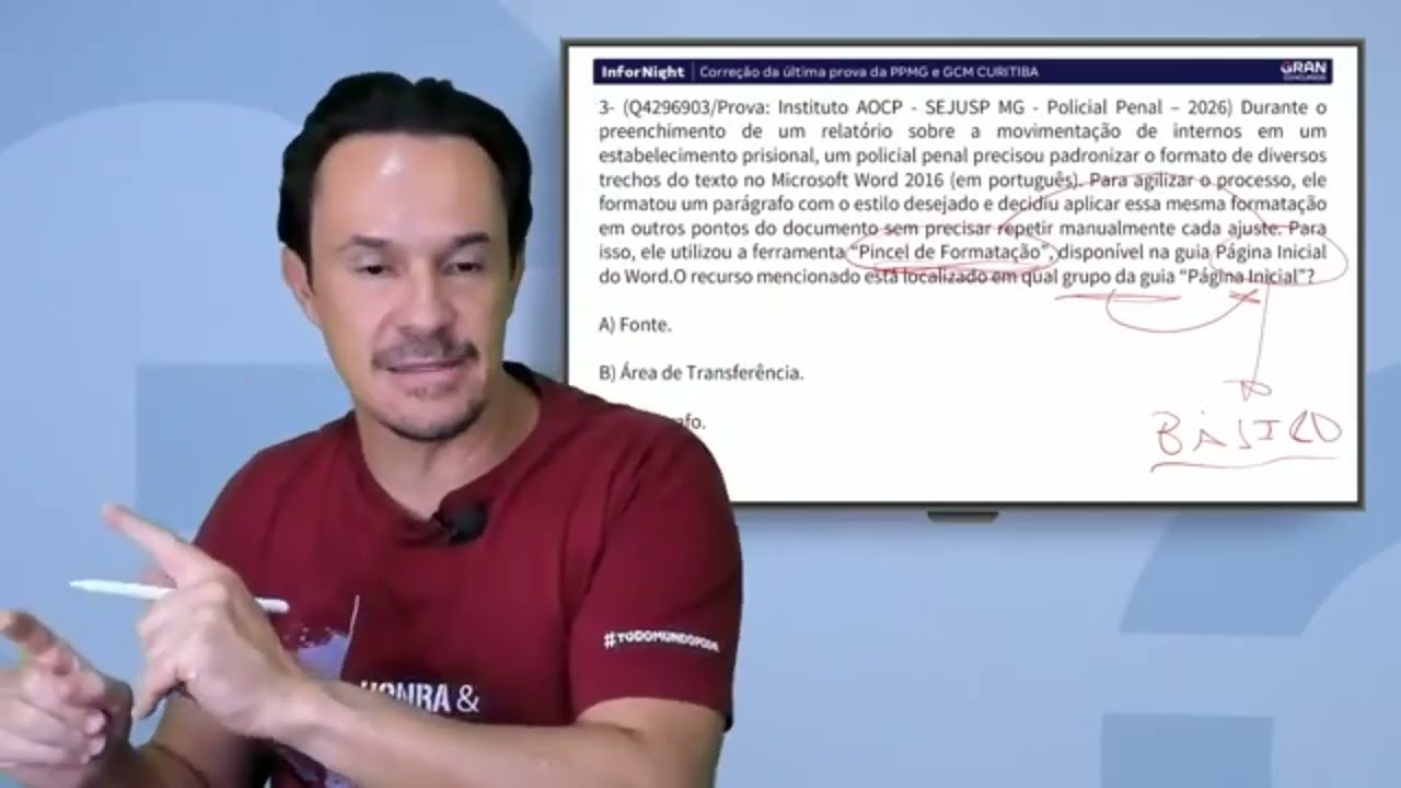 Infornight -  Corre&ccedil;&atilde;o &uacute;ltima prova PPMG e GCM CURITIBA (Quest&atilde;o 3)