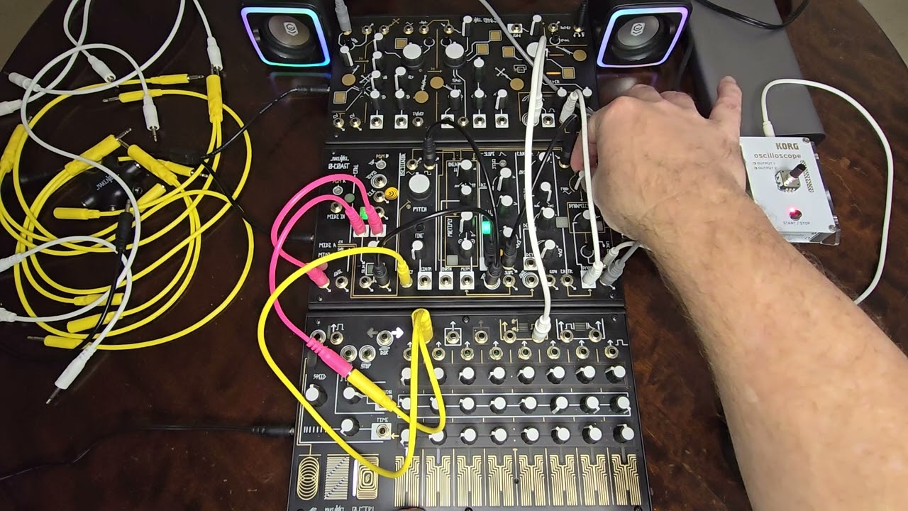 Blade runner theme on a Makenoise dark easel