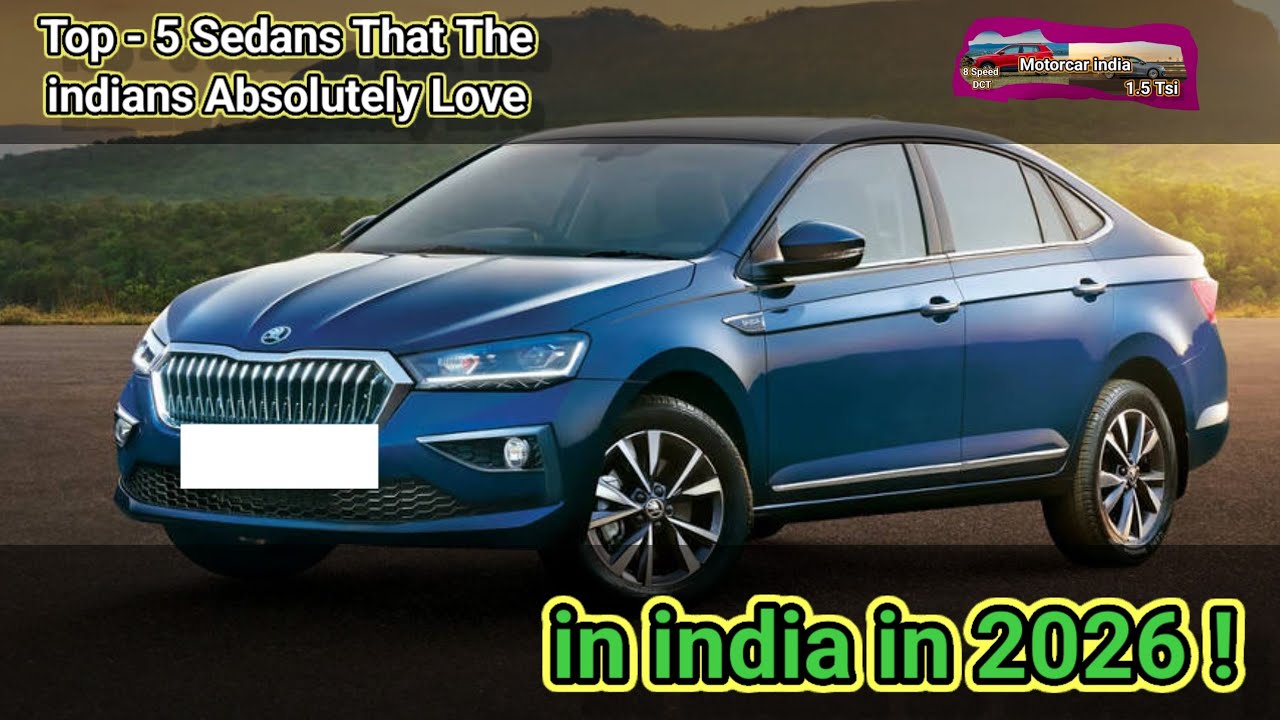 Top - 5 Sedans That The Indians Absolutely Love in india in 2026 ! #motorcarindia #skodaslavia #aura