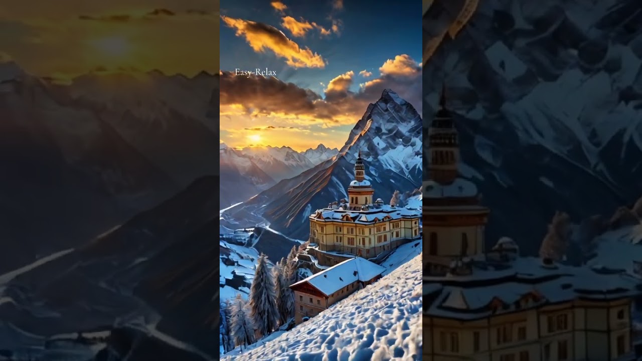 beautiful Alpine landscape ❤️❄️💞 #travel #relax #nature #beautiful #love #landscape #shorts