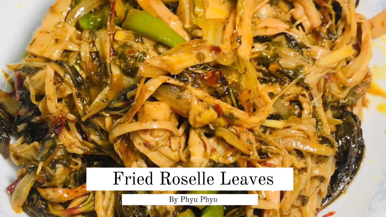 ချဉ်ပေါင်ကြော် 🥙🌶 -Fried Rosella Leaves #ချဉ်ပေါင်ကြော်  #burmesefood @PurpleDiary21
