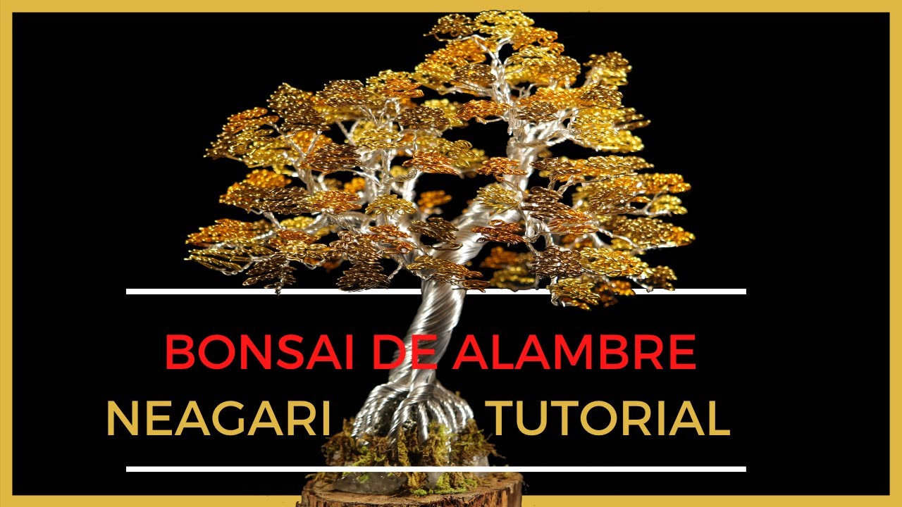 🌳🌳COMO HACER ARBOL BONSAI DE ALAMBRE (ANAGARI) PASO A PASO DIY