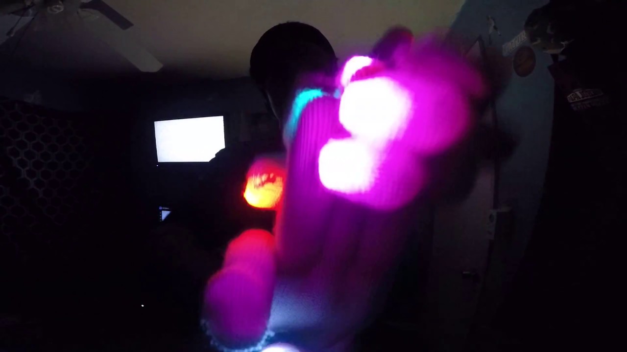 LED Light Gloves | Atom Motion Reactive Recluse Sandbox Switch Light Show | FuturisticLights.com