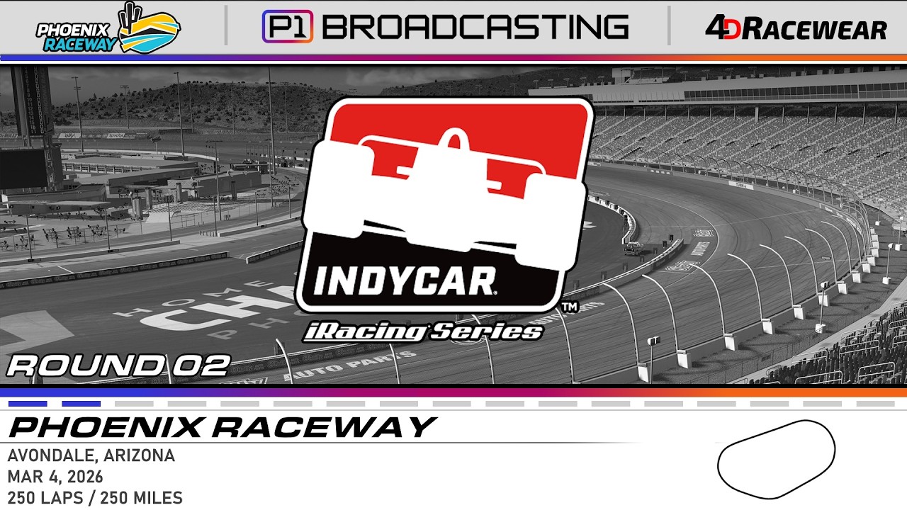 🏆 2026 IndyCar iRacing Series Pres. by 4D Racewear 🏆| PHOENIX | Rd 2 | eSports Broadcast