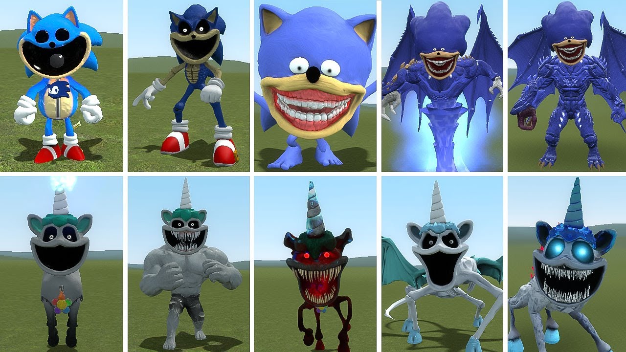 EVOLUTION OF SHIN SONIC EXE VS NEW CRAFTYCORN SMILING CRITTERS POPPY PLAYTIME CHAPTER 3 In Gmod!