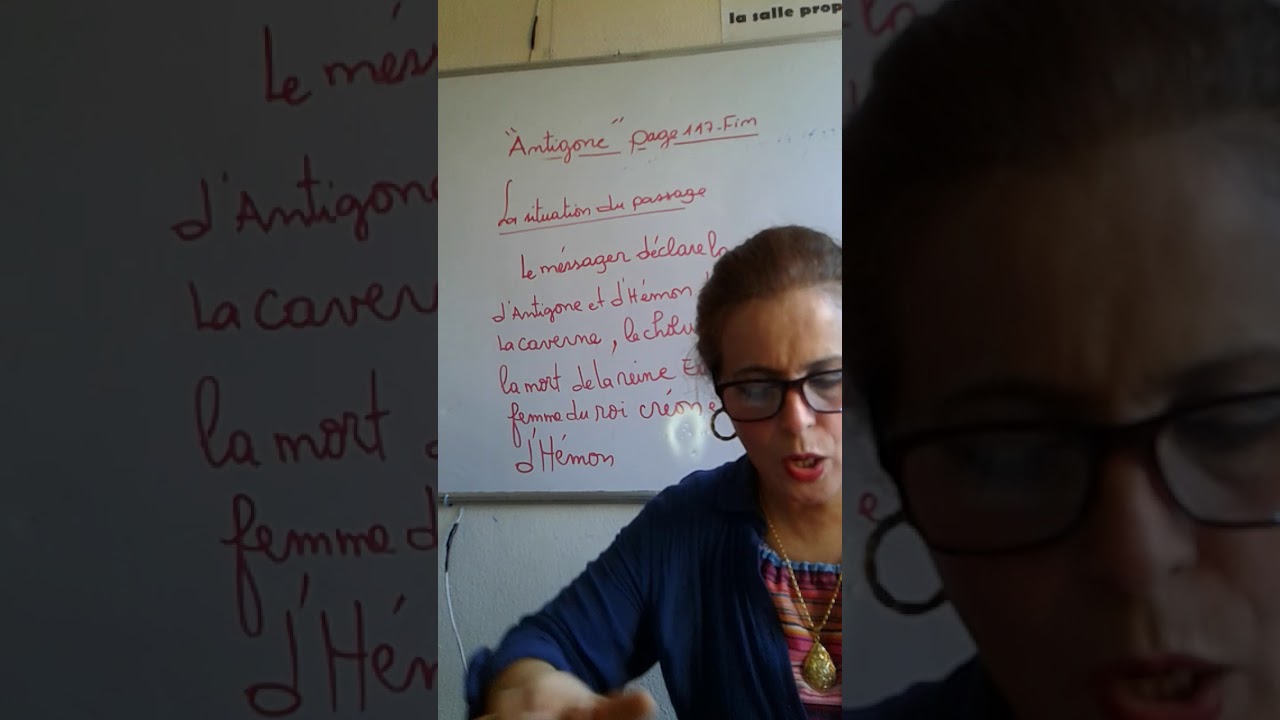 نهاية المسرحية المرسول اعلن انتحارAntigone وخطيبها Hémon الراوي اعلن انتحارزوجة الملك Antigone p117