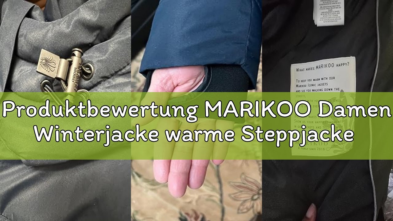 Produktbewertung MARIKOO Damen Winterjacke warme Steppjacke mit abnehmbarer Kapuze Samuiaa XVI XS-3X