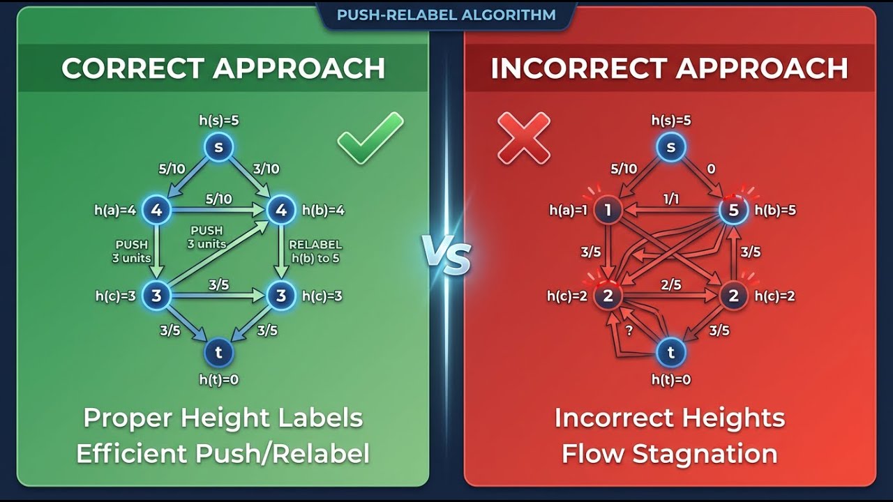 Объяснение алгоритма Push Relabel