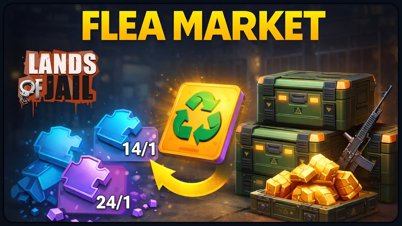 👮 Lands of Jail 🔹 Flea Market ◽ Shards to Weapon Crates