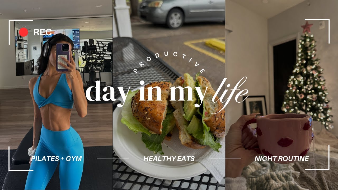PRODUCTIVE DAY IN MY LIFE | pilates, cardio, skincare, coffee run, client work ✨💗🧘🏻‍♀️